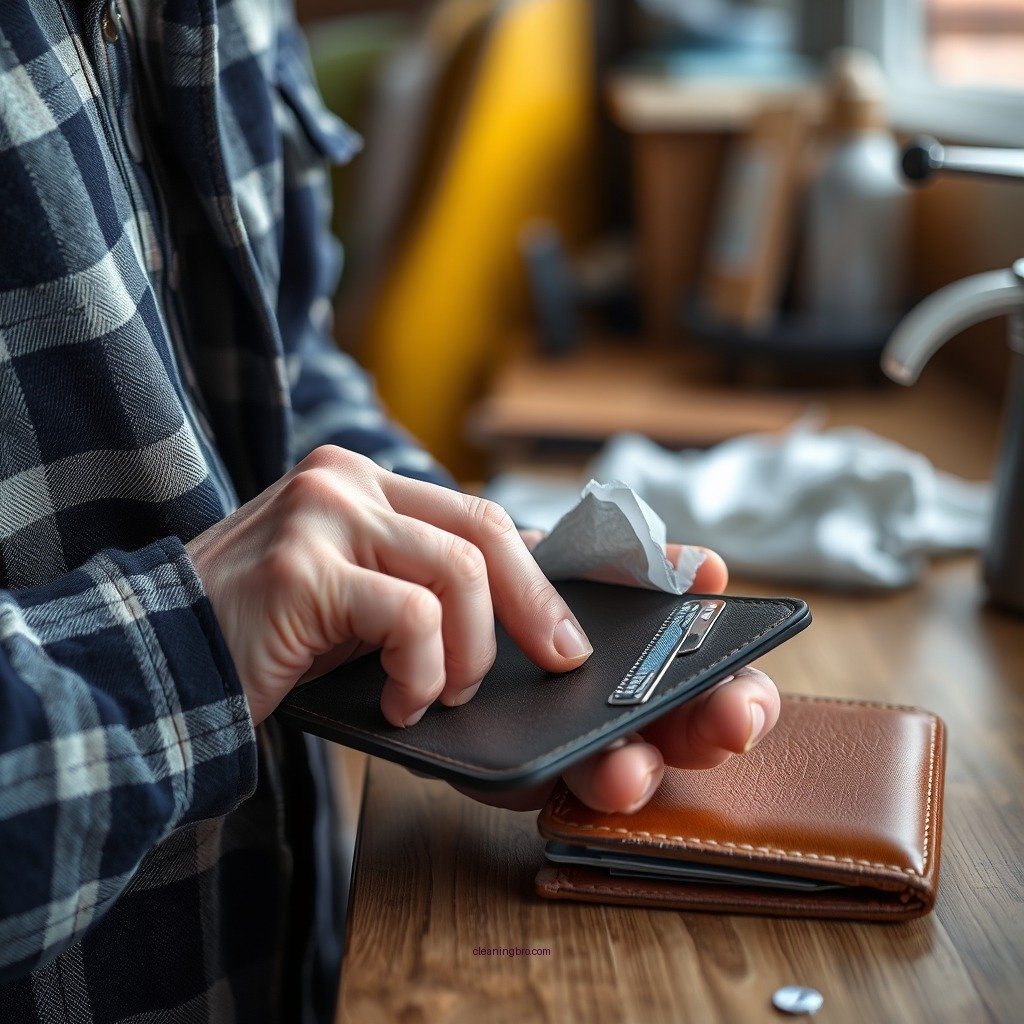 Preparing for Cleaning - how to clean a wallet