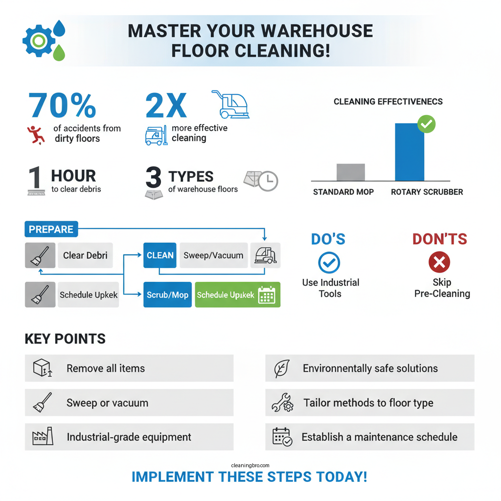 how to clean a warehouse floor - Data Infographic and Statistics