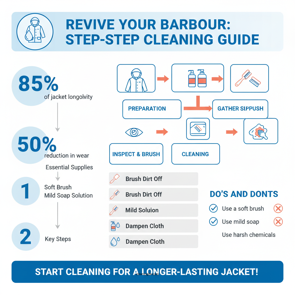 how to clean a waxed barbour jacket - Data Infographic and Statistics
