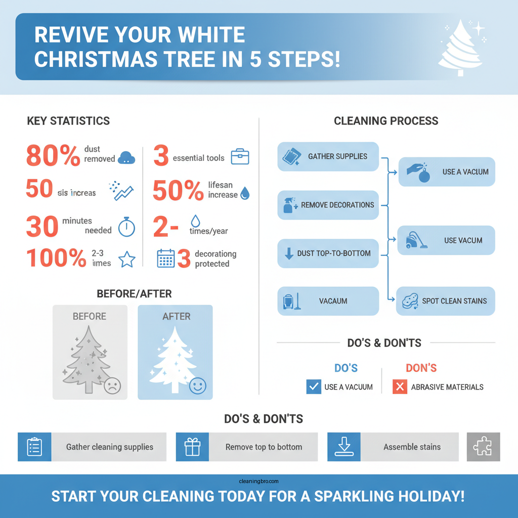 how to clean a white artificial christmas tree - Data Infographic and Statistics