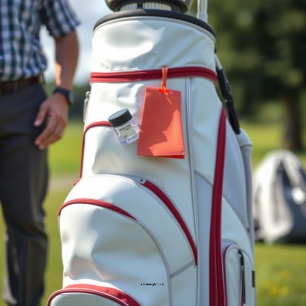 Prepare the Bag for Cleaning - how to clean a white golf bag