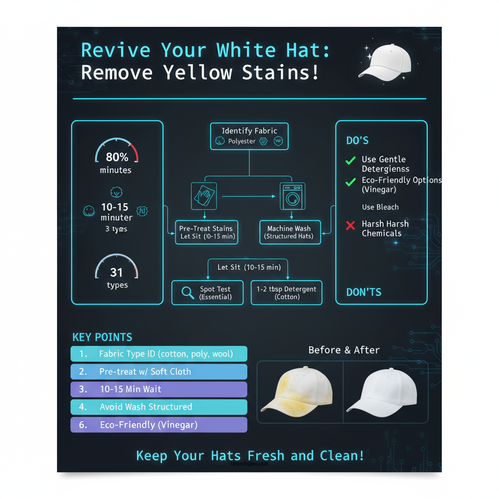 how to clean a white hat with yellow stains - Data Infographic and Statistics