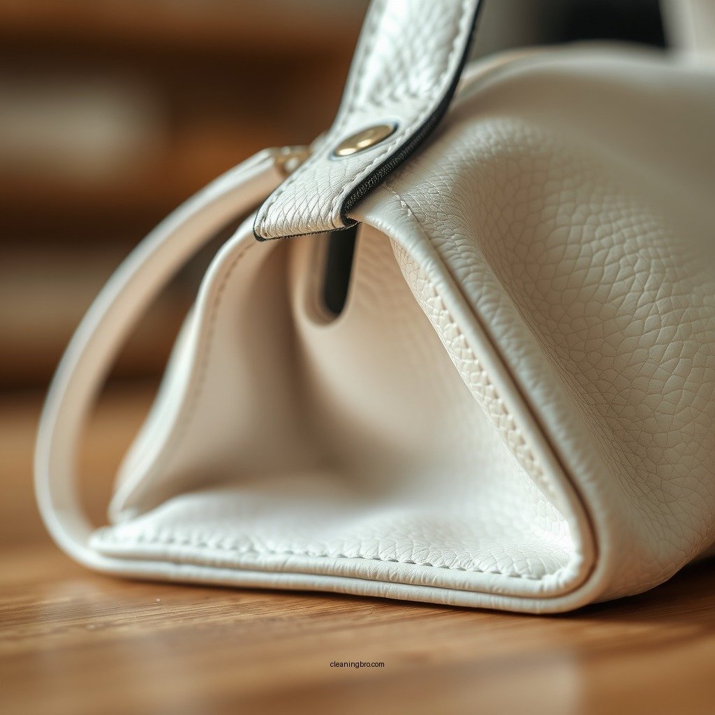 Preparing the Purse for Cleaning - how to clean a white leather purse