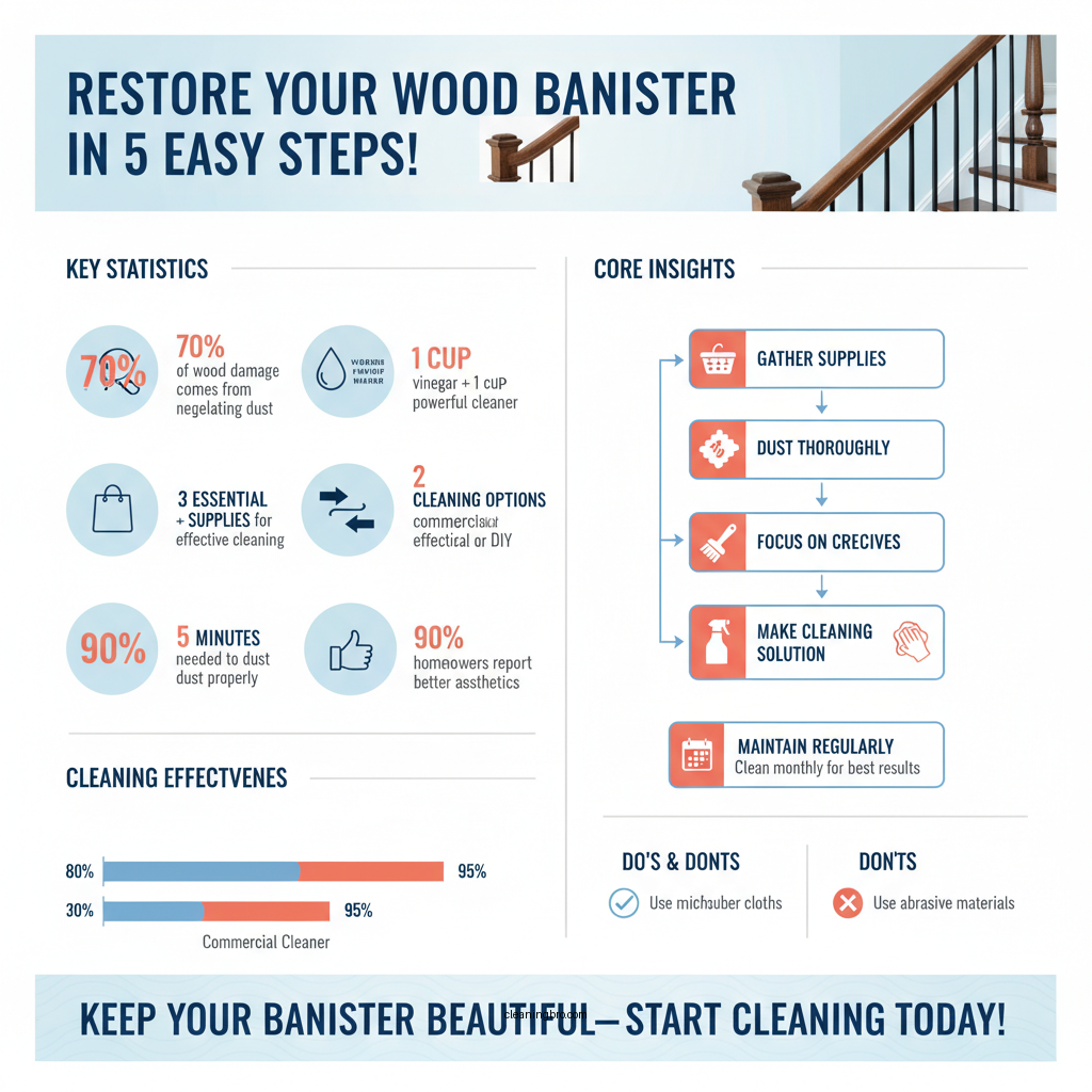 how to clean a wood banister - Data Infographic and Statistics
