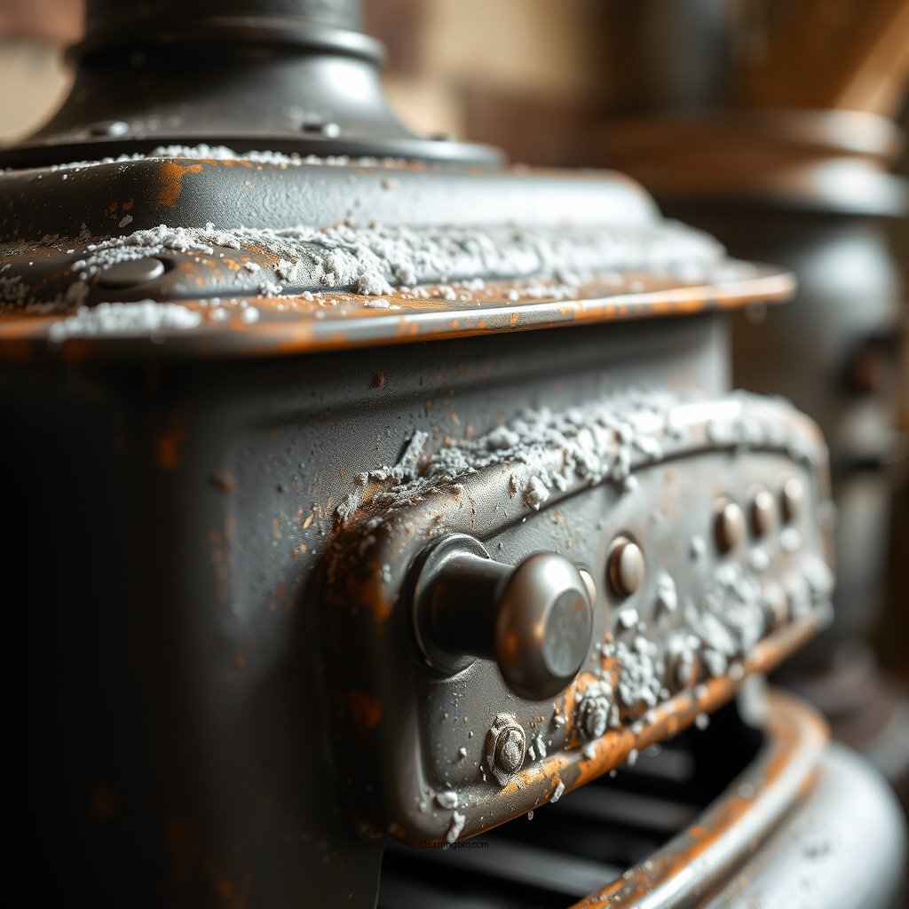 Clean the Surface - how to clean a wood burning stove exterior
