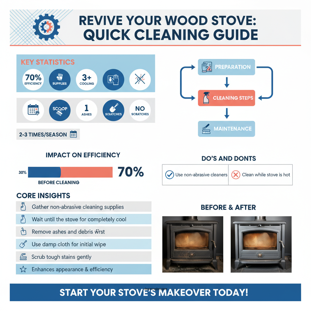 how to clean a wood burning stove exterior - Data Infographic and Statistics