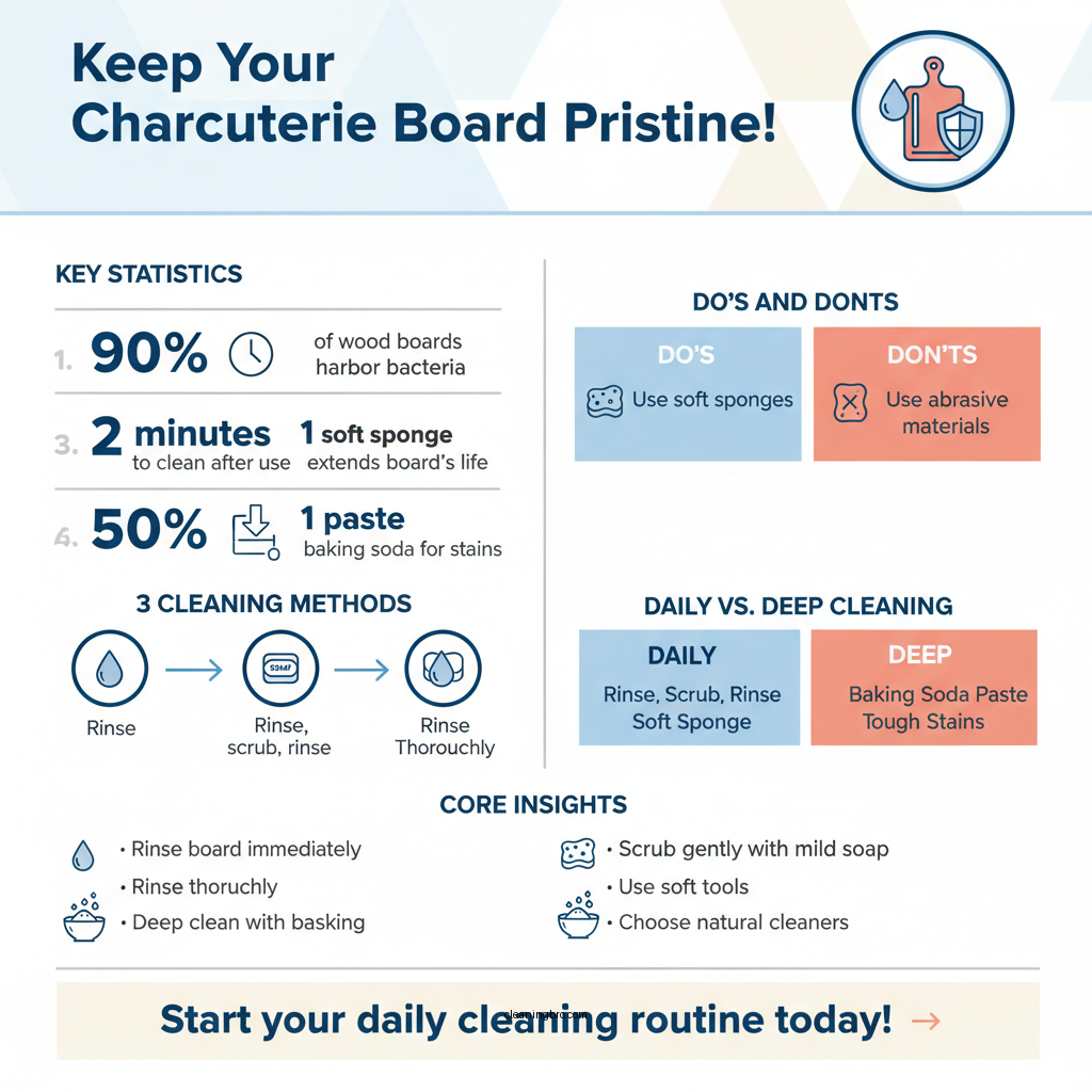 how to clean a wood charcuterie board - Data Infographic and Statistics