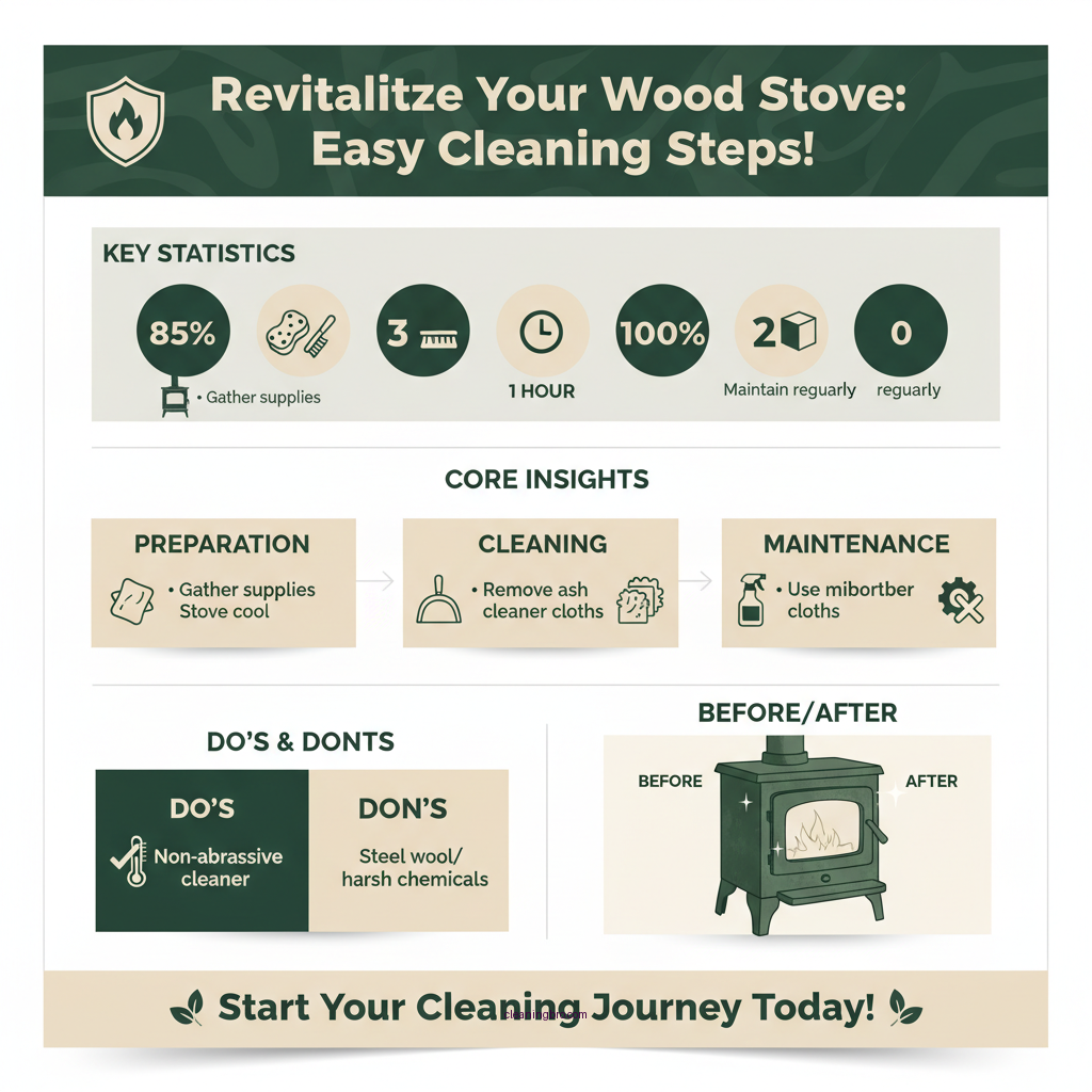 how to clean a wood stove exterior - Data Infographic and Statistics