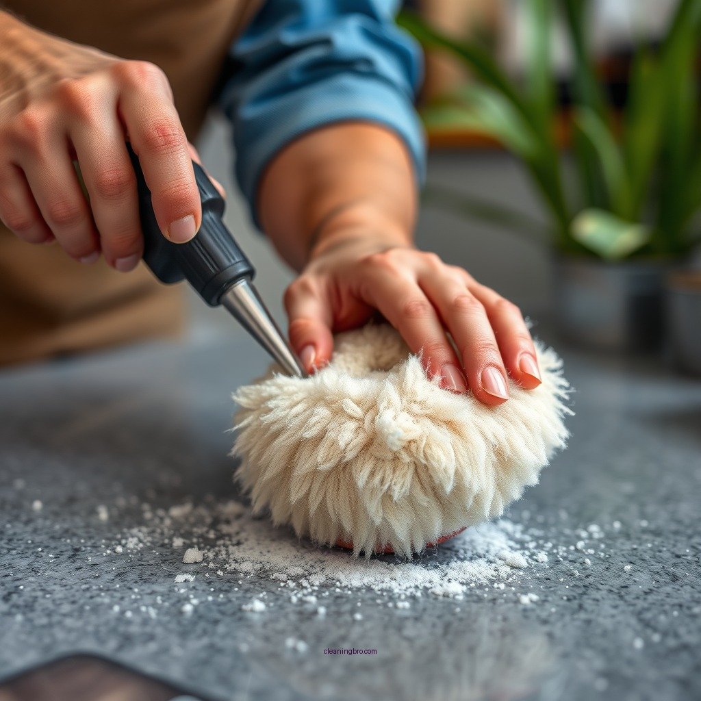 Step-by-Step Cleaning Process - how to clean a wool buffing pad