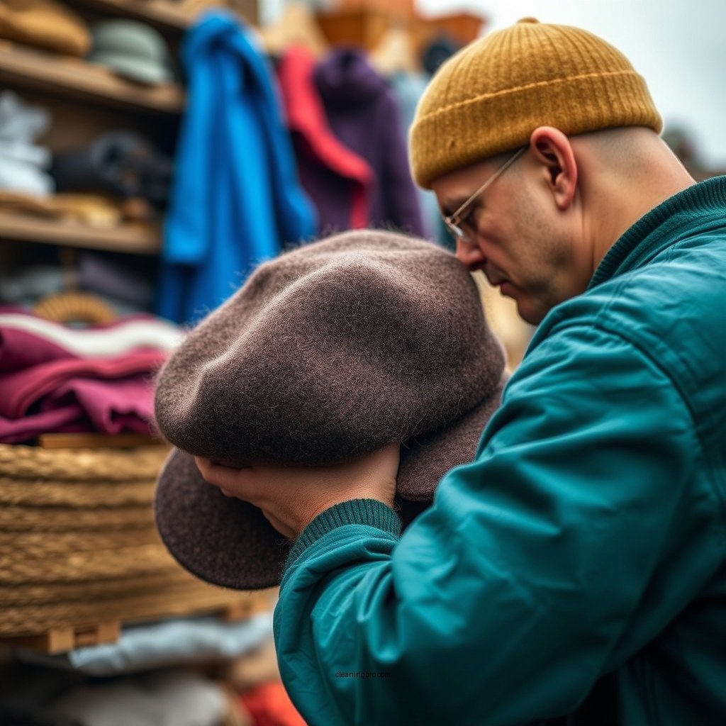 Preparing for Cleaning - how to clean a wool hat