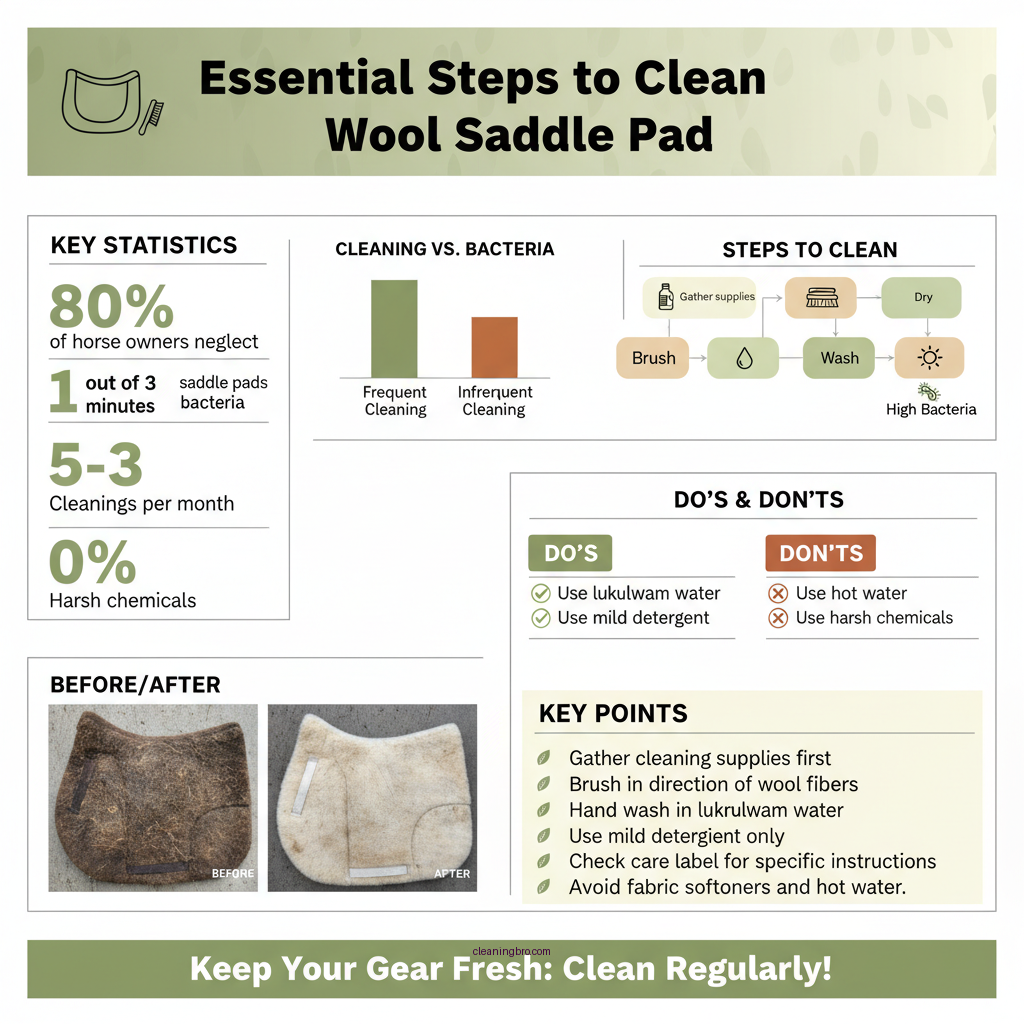 how to clean a wool saddle pad - Data Infographic and Statistics