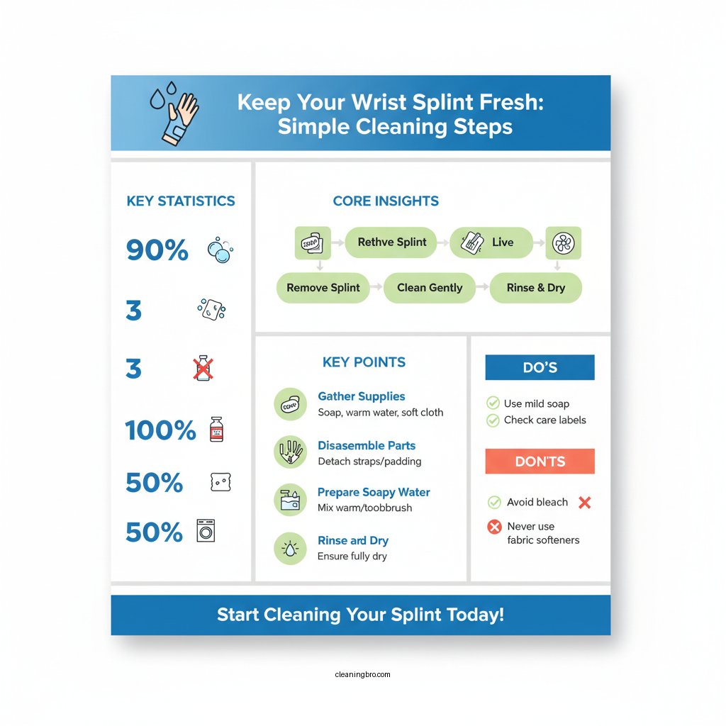 how to clean a wrist splint - Data Infographic and Statistics