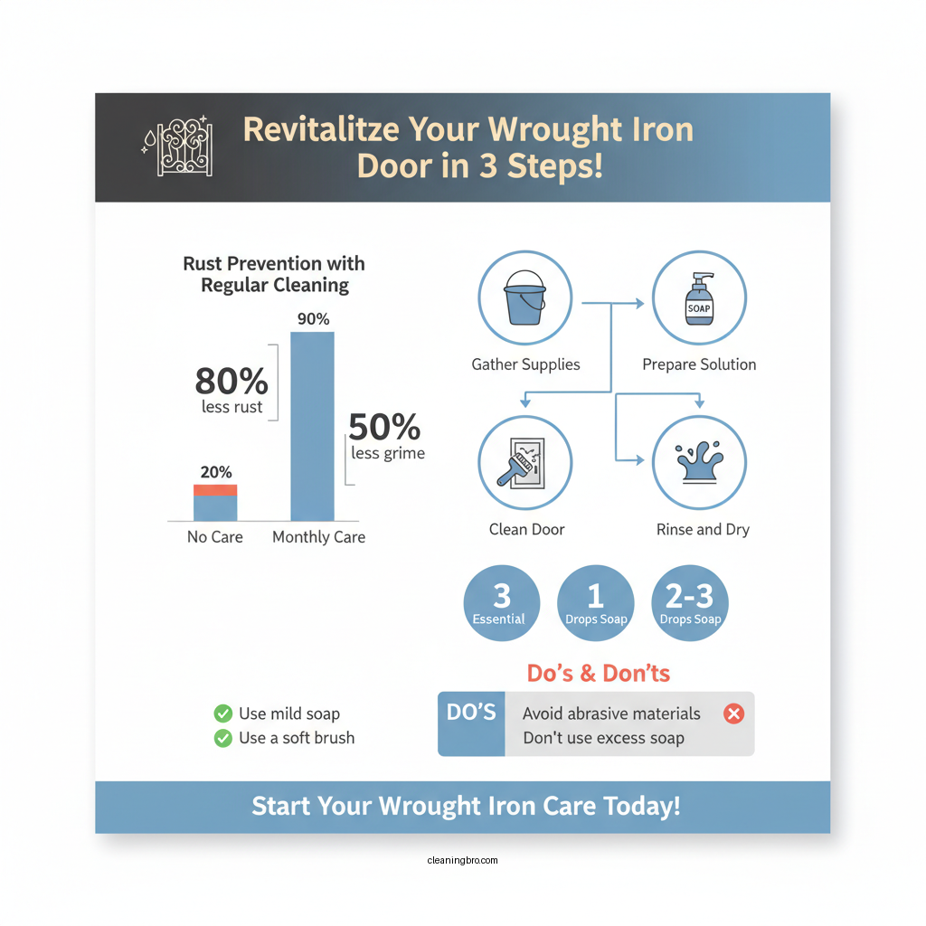 how to clean a wrought iron door - Data Infographic and Statistics
