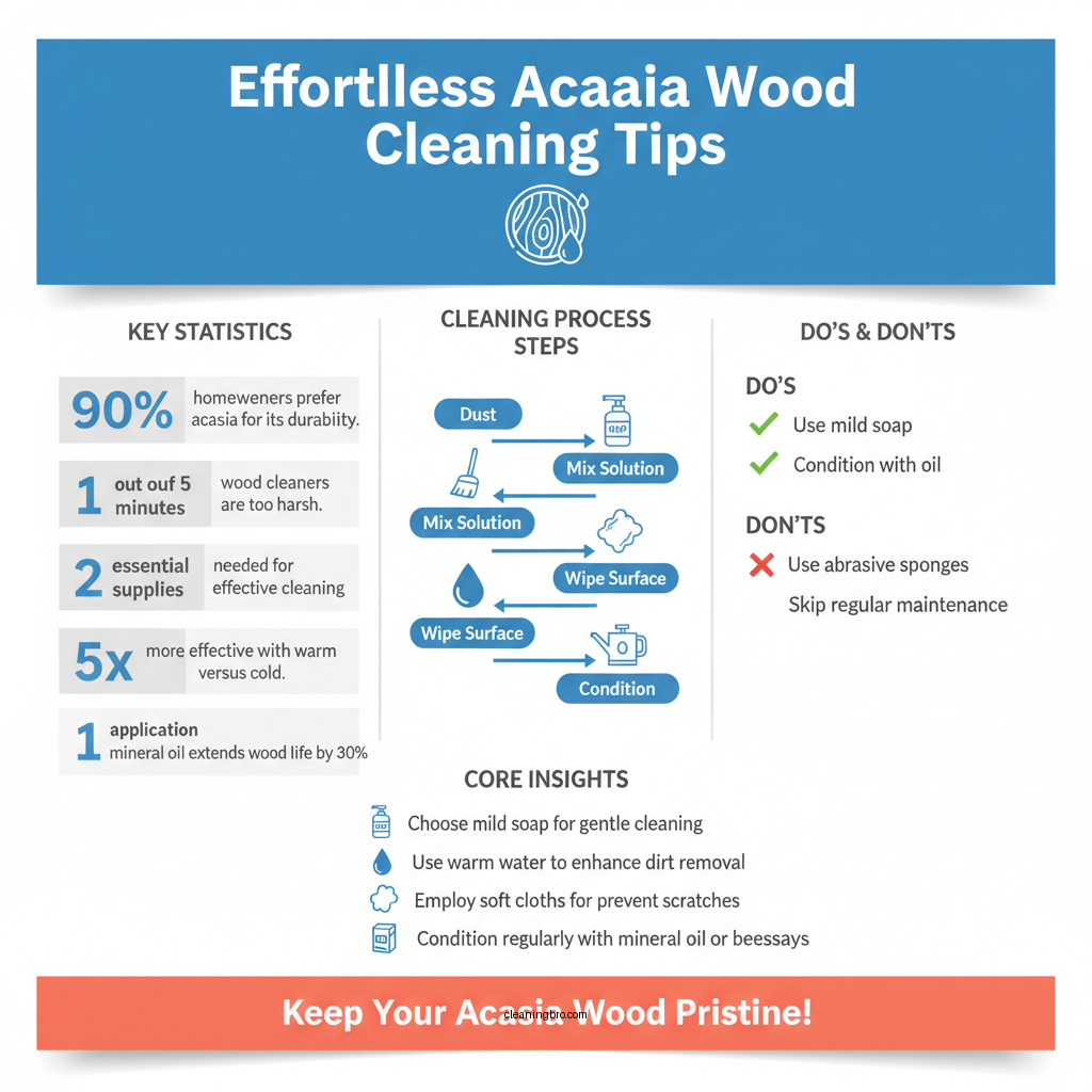 how to clean acacia wood - Data Infographic and Statistics