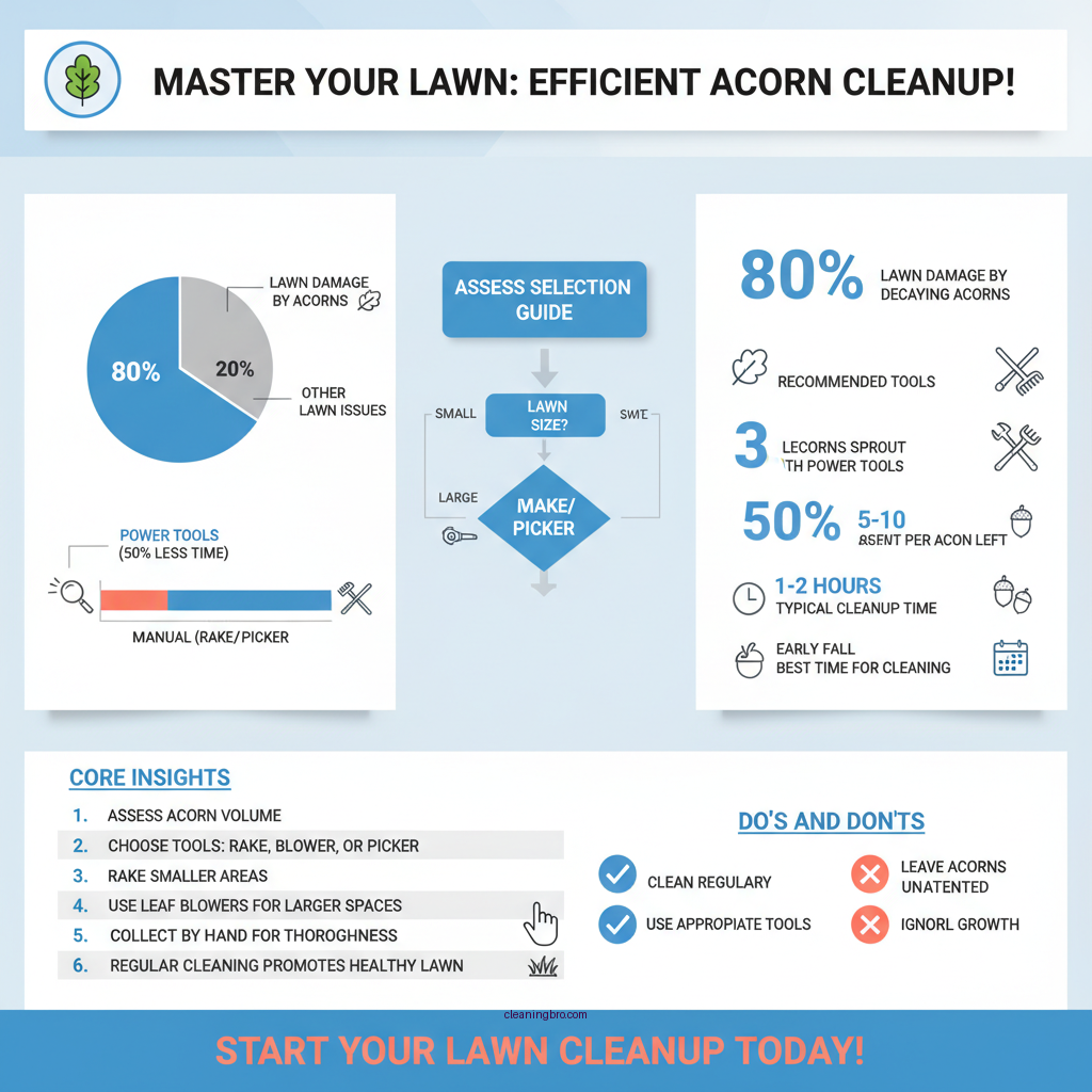 how to clean acorns from lawn - Data Infographic and Statistics