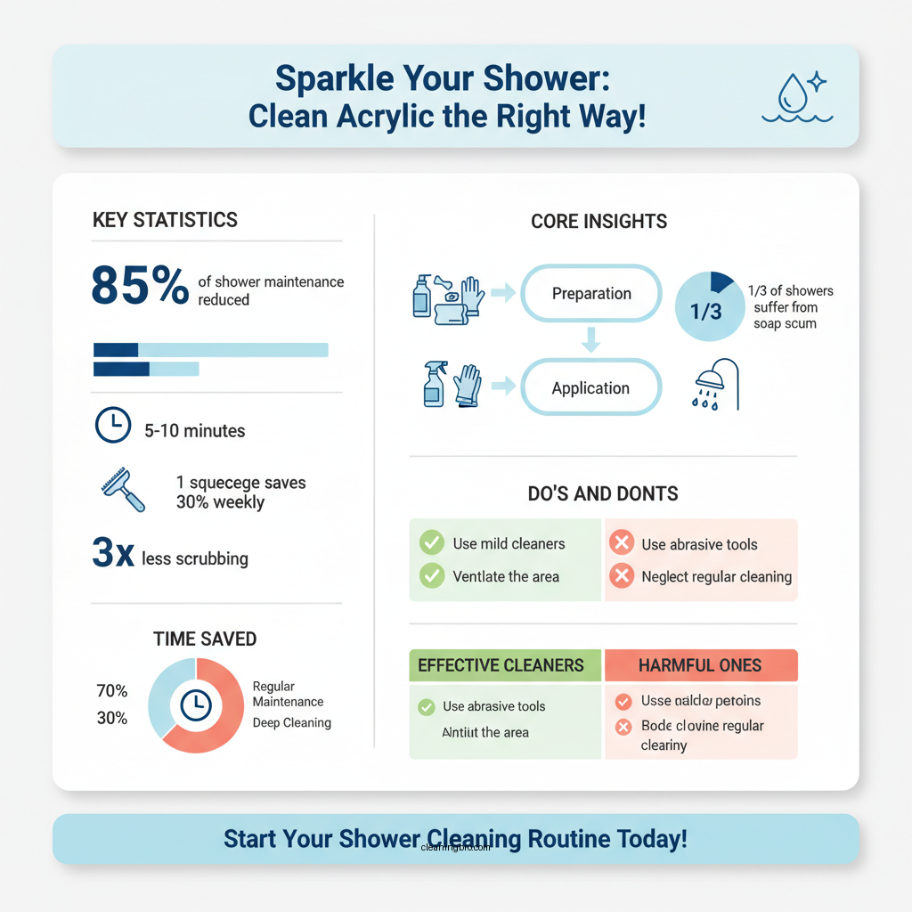 how to clean acrylic shower - Data Infographic and Statistics