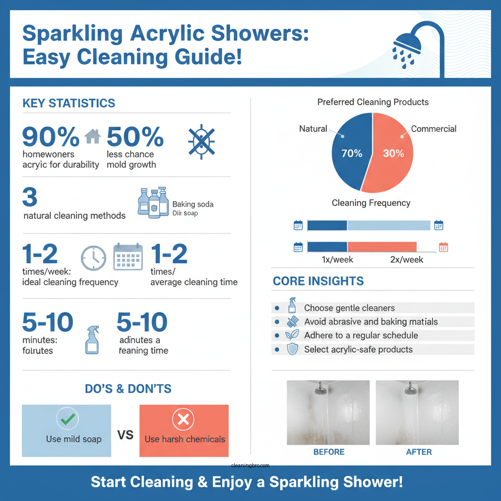 how to clean acrylic showers - Data Infographic and Statistics