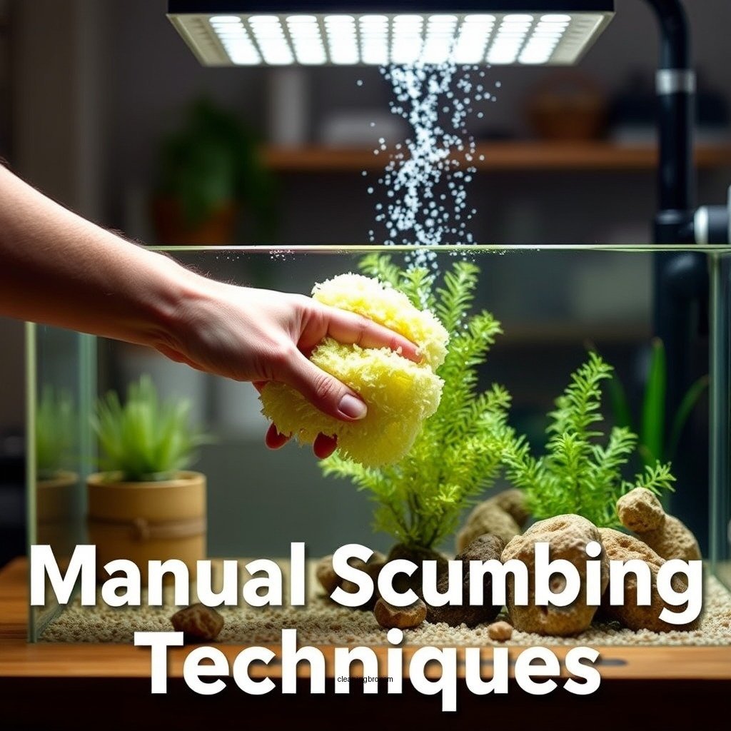 Manual Scrubbing Techniques - how to clean algae from aquarium decorations