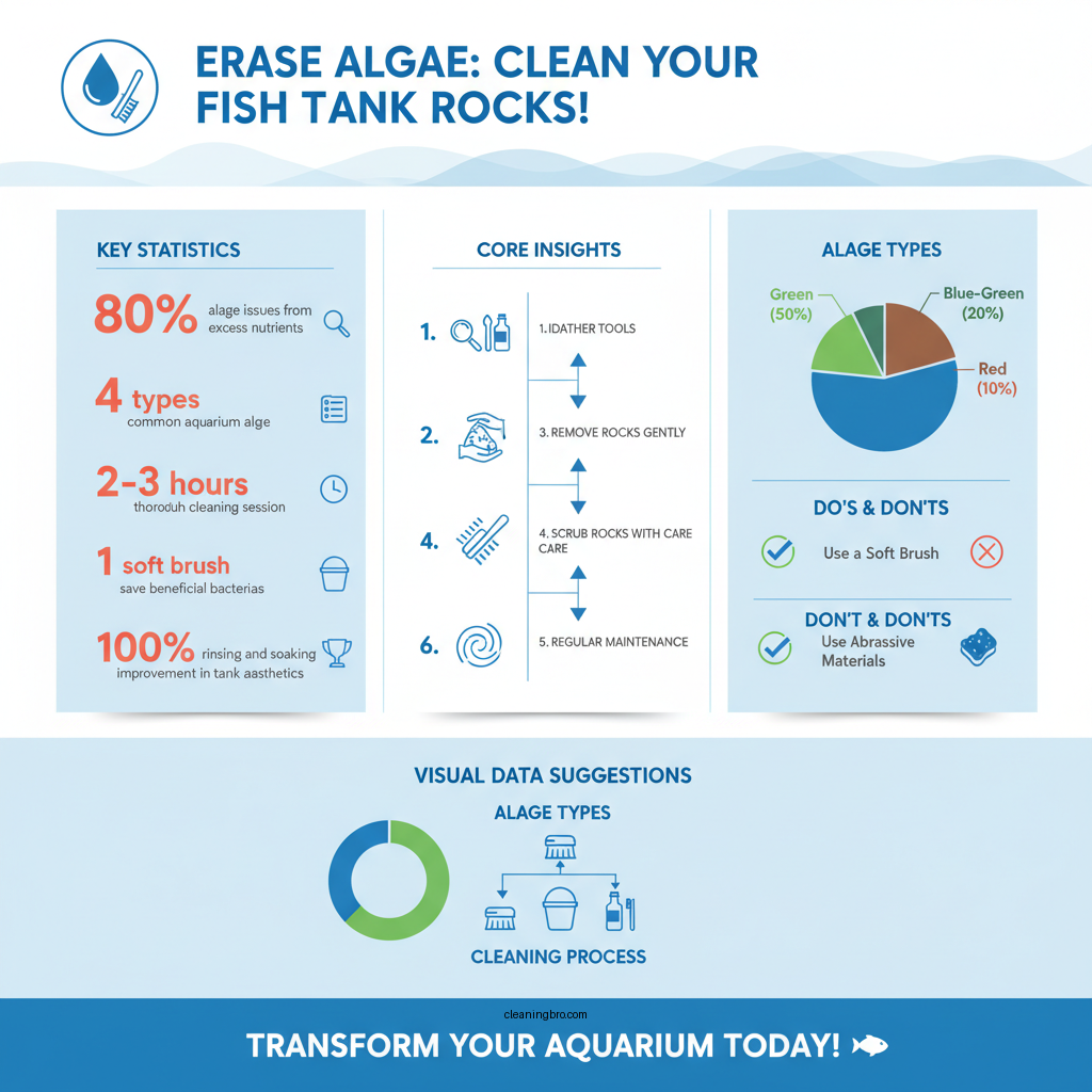 how to clean algae from fish tank rocks - Data Infographic and Statistics