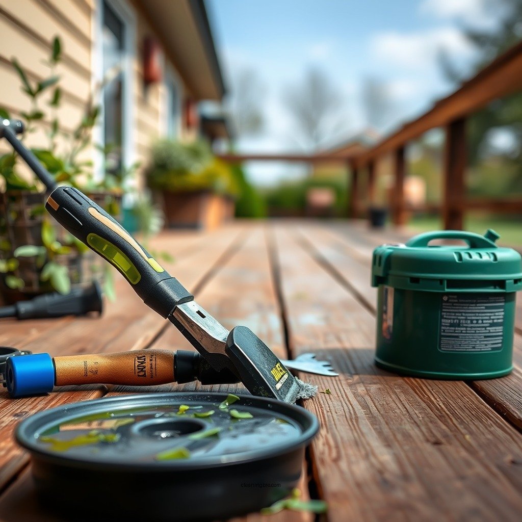 Essential Tools and Supplies - how to clean algae off deck