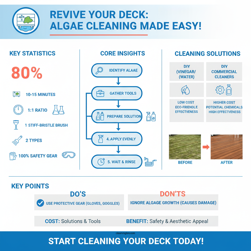 how to clean algae off deck - Data Infographic and Statistics