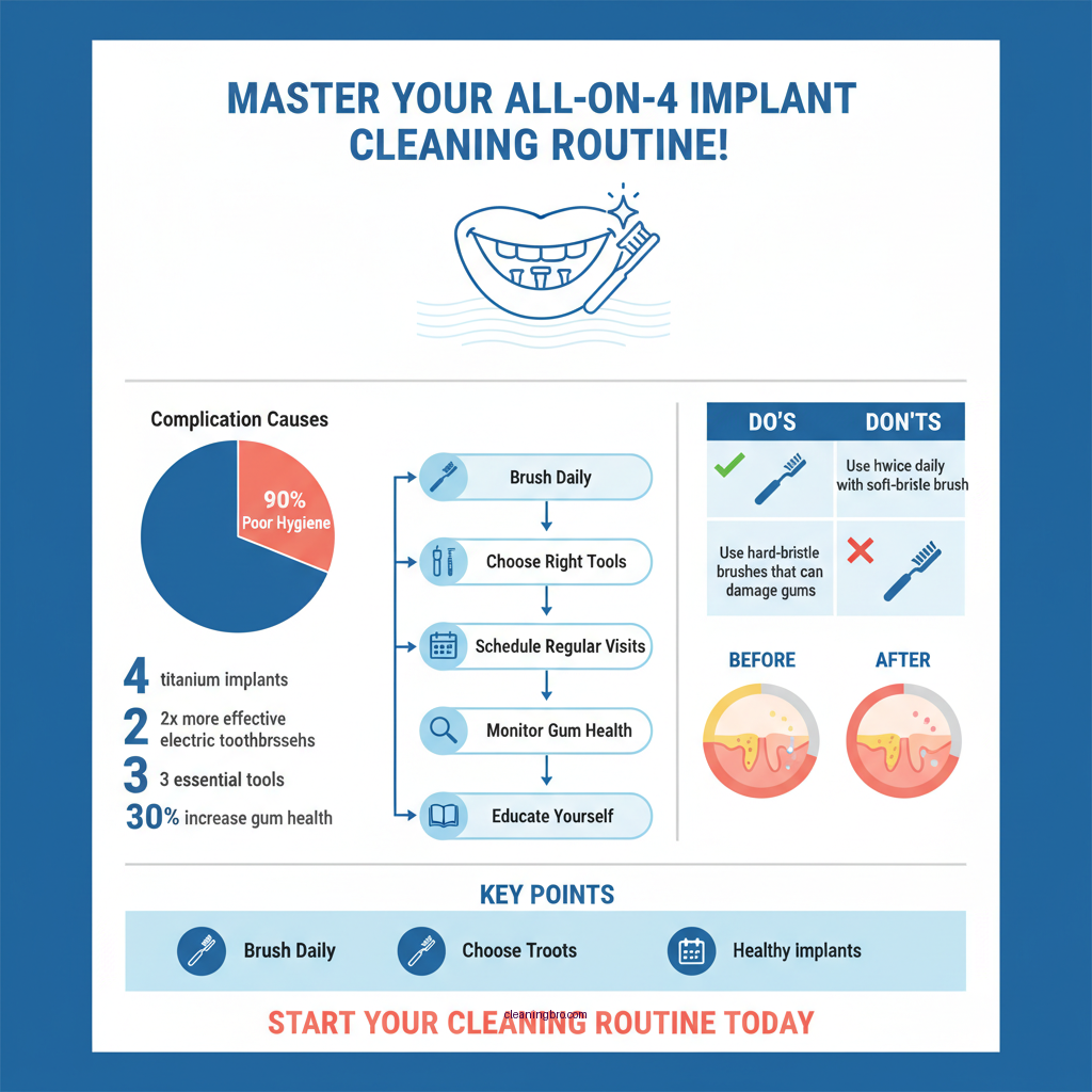how to clean all on 4 dental implants - Data Infographic and Statistics