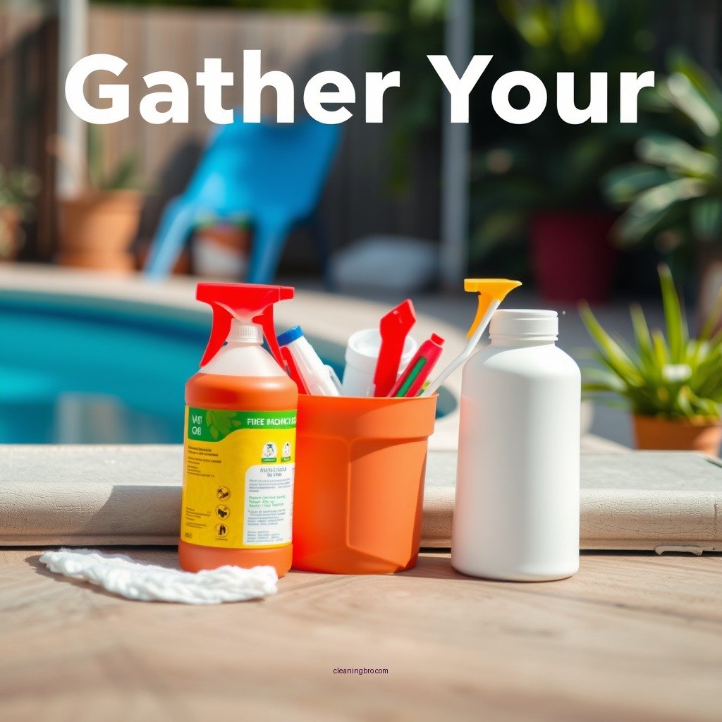 Gather Your Cleaning Supplies - how to clean aluminum pool cage frame