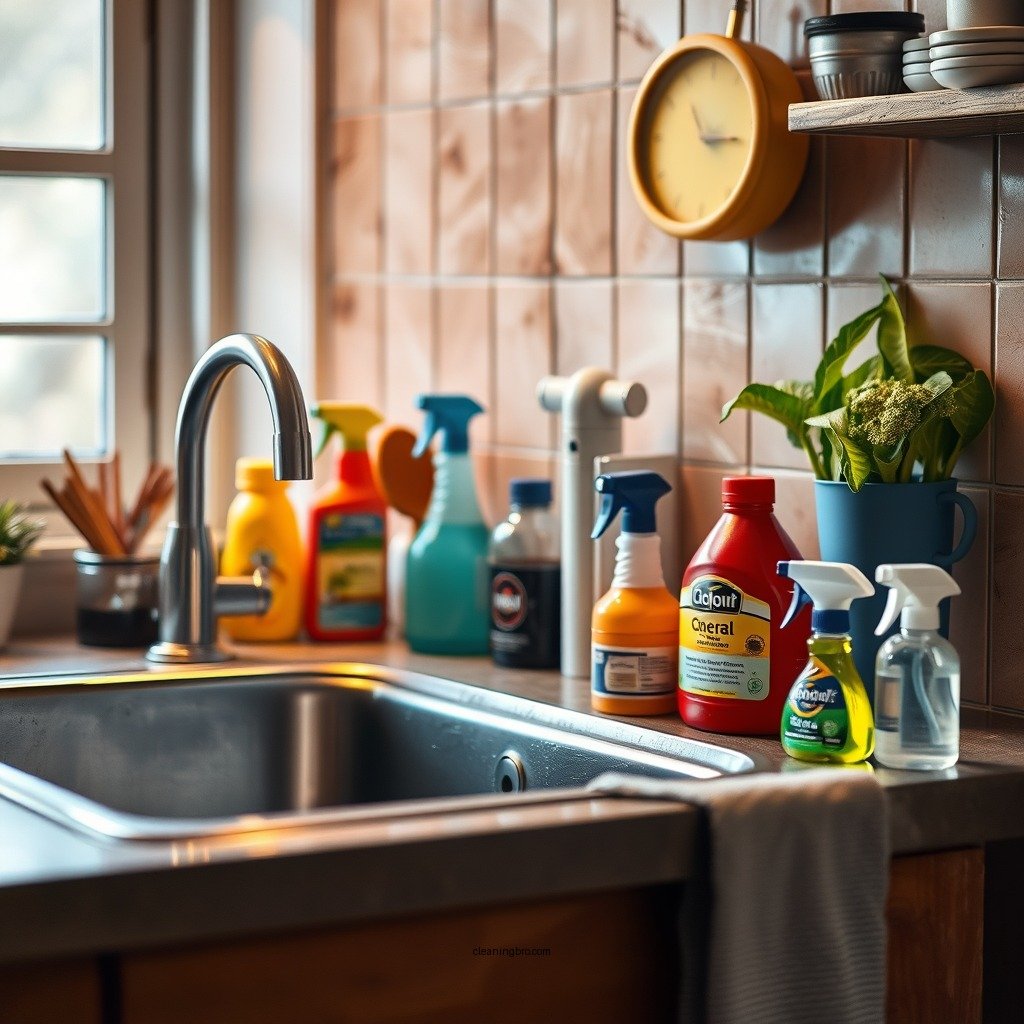 Essential Cleaning Supplies - how to clean aluminum sink