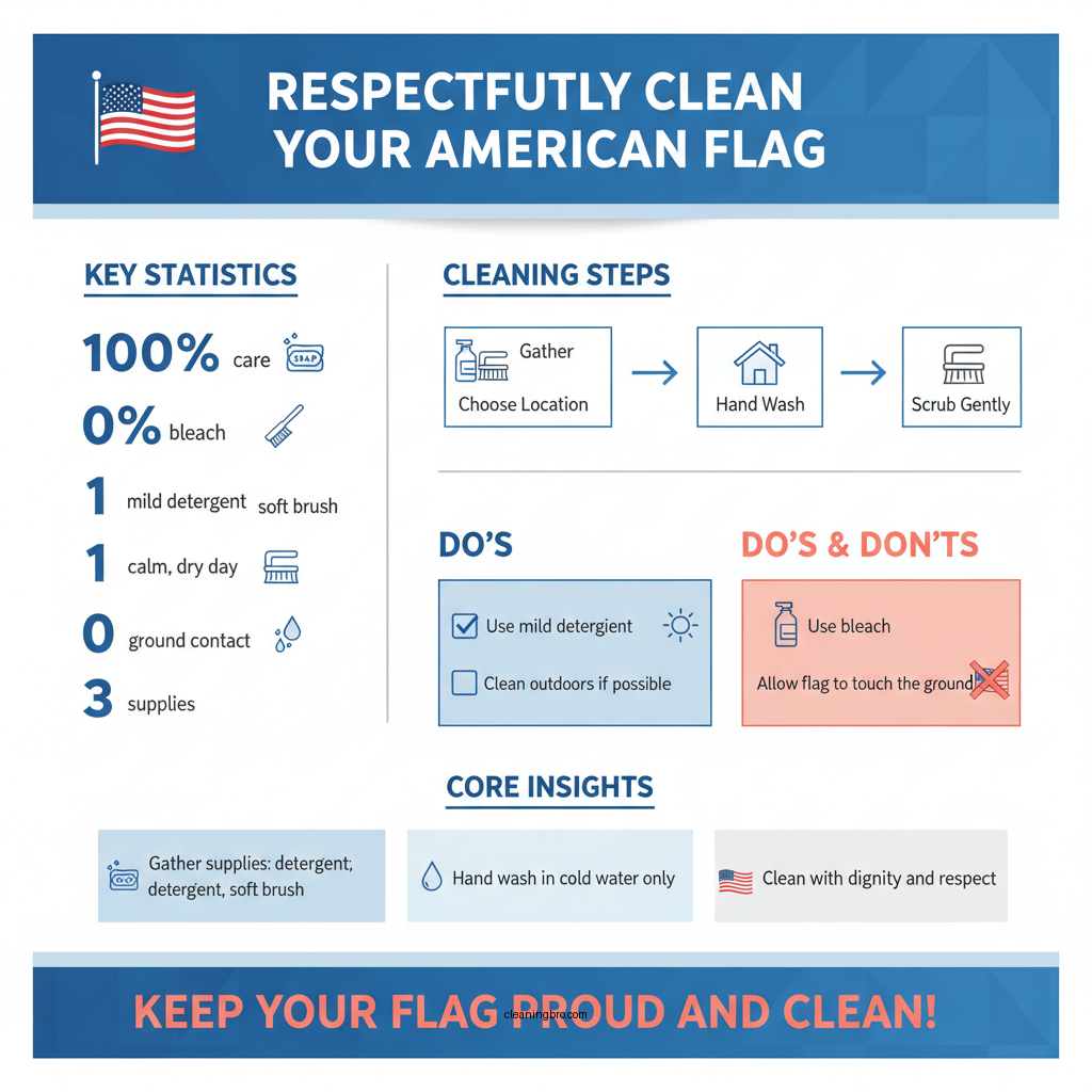 how to clean american flag - Data Infographic and Statistics