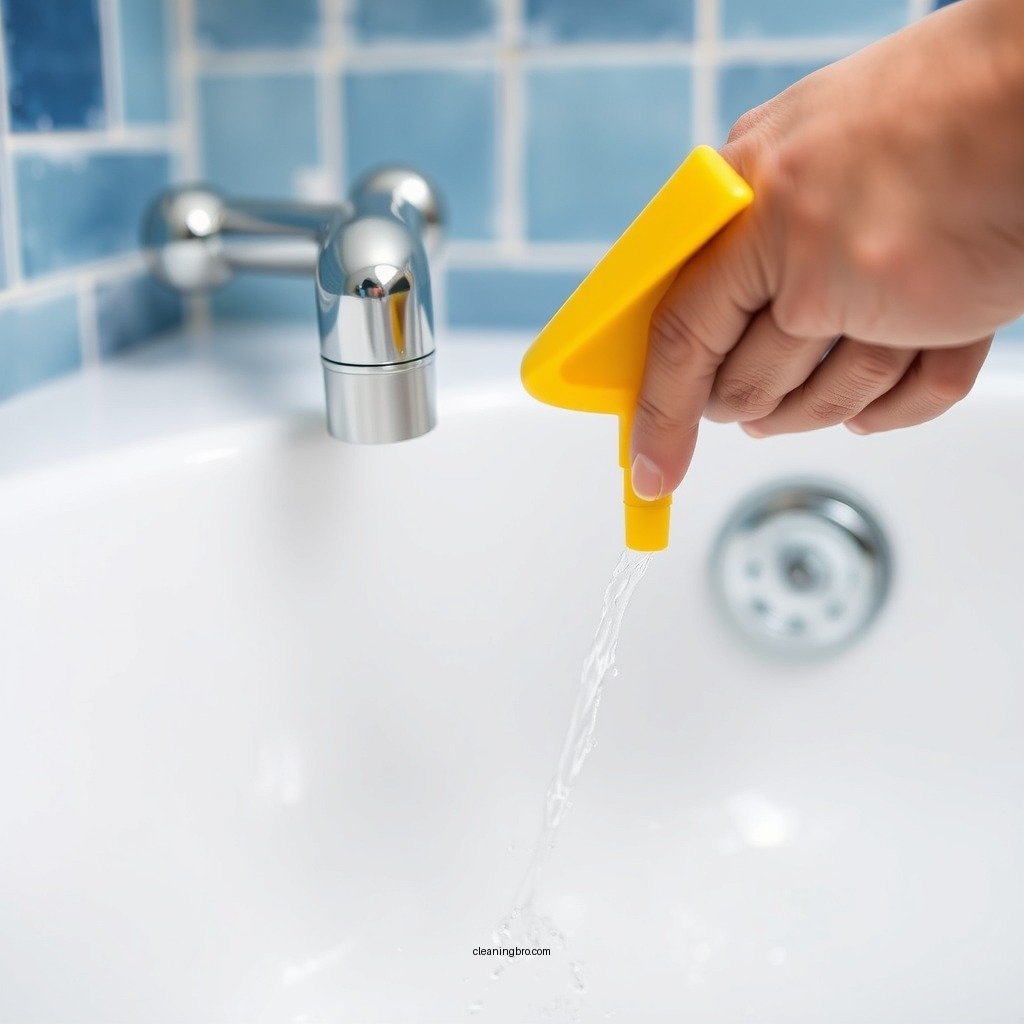 Apply the Cleaner - how to clean an acrylic bathtub