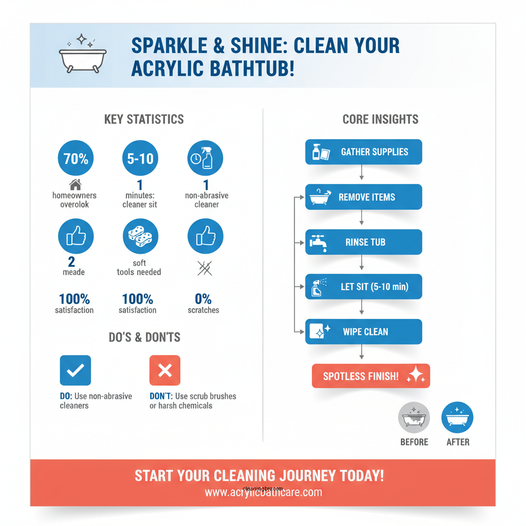 how to clean an acrylic bathtub - Data Infographic and Statistics