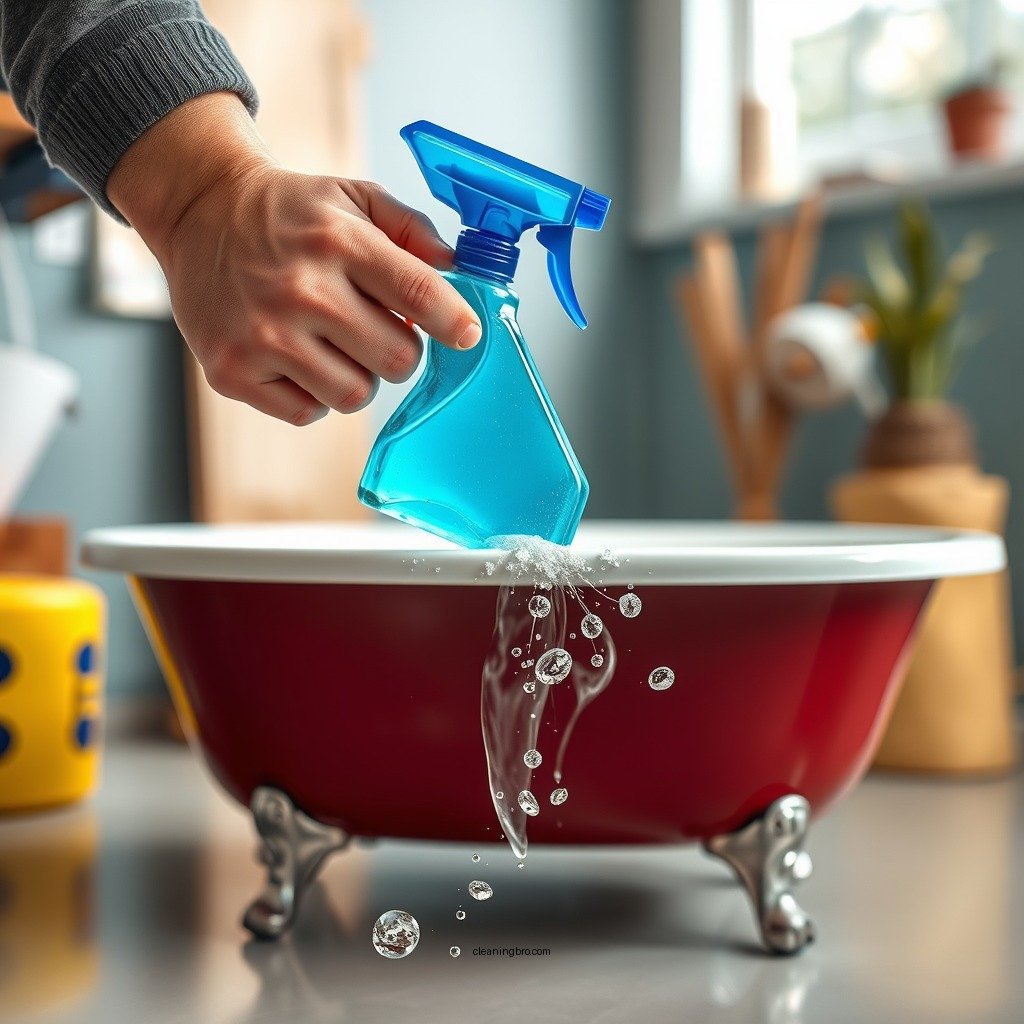 Apply the Cleaner - how to clean an acrylic tub
