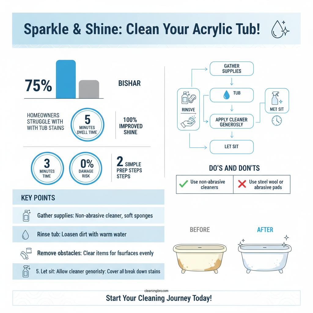 how to clean an acrylic tub - Data Infographic and Statistics