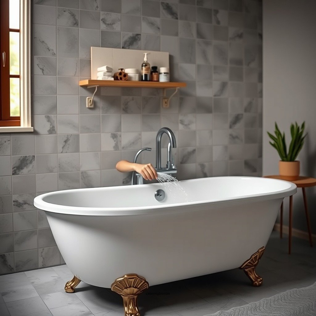 Prepare the Tub for Cleaning - how to clean an acrylic tub