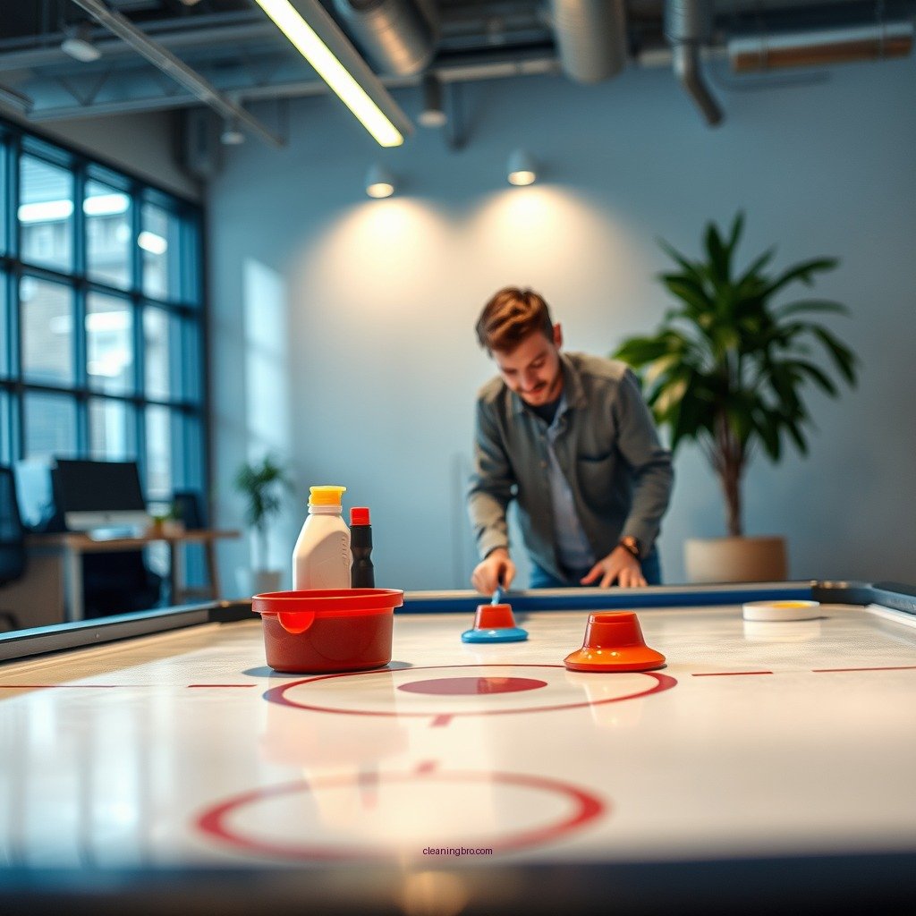 Gather Your Cleaning Supplies - how to clean an air hockey table