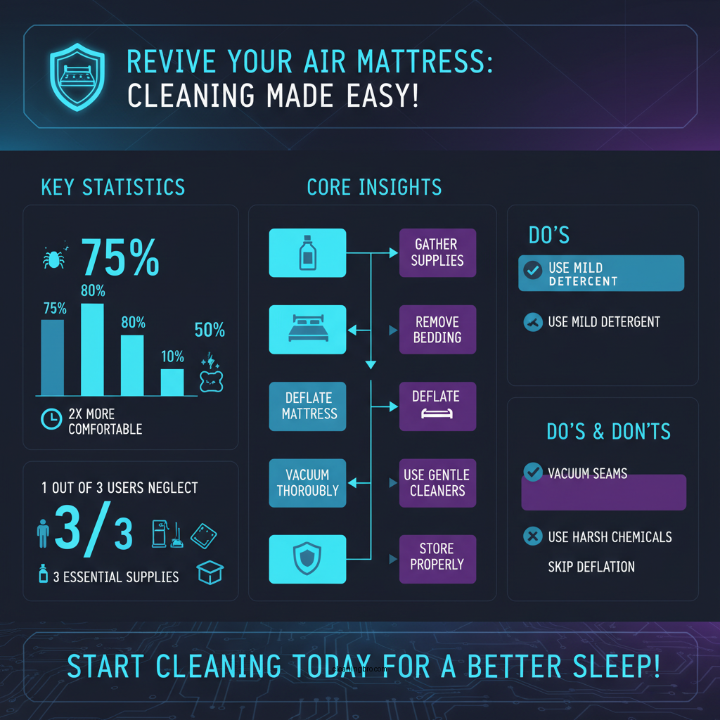 how to clean an air mattress - Data Infographic and Statistics