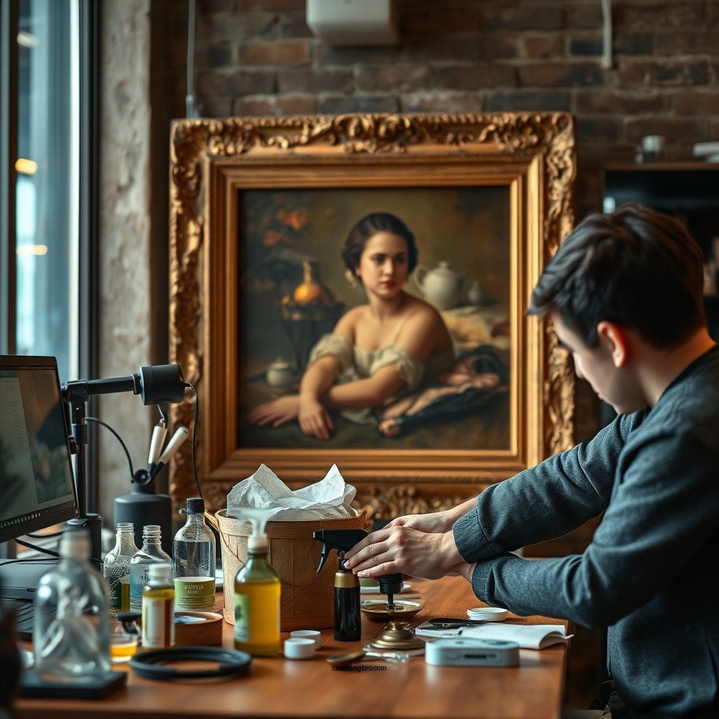 Gathering the Right Cleaning Materials - how to clean an antique oil painting