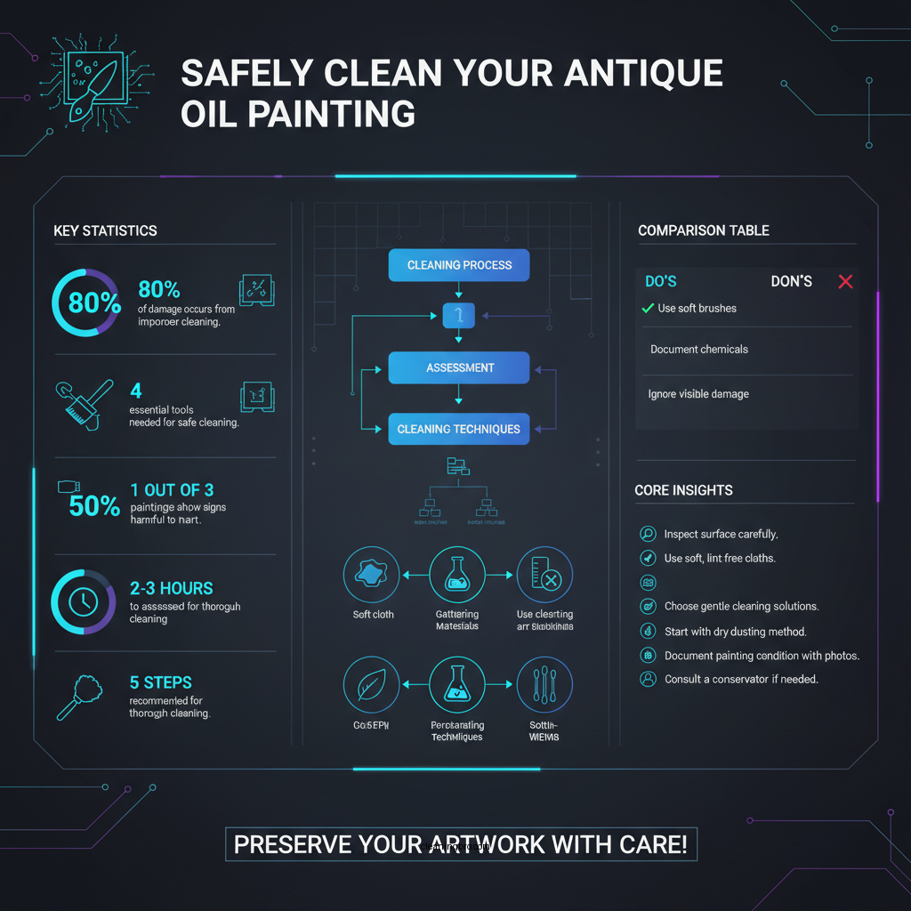 how to clean an antique oil painting - Data Infographic and Statistics