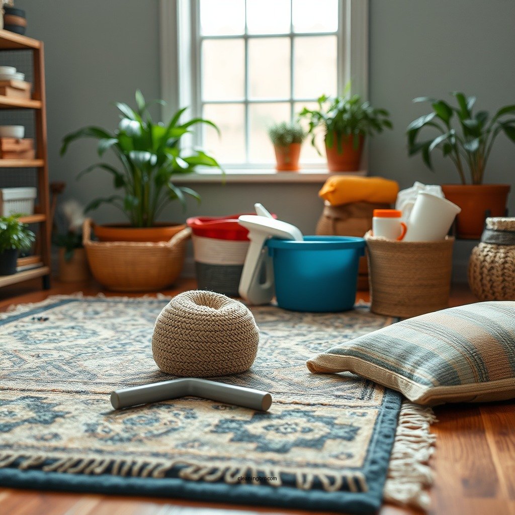 Gather Necessary Supplies - how to clean an area rug on hardwood floor
