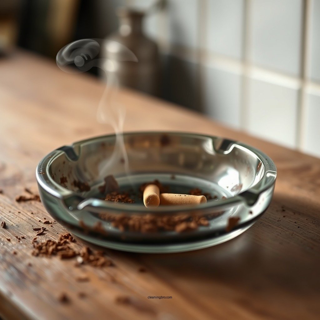 Preparing the Ashtray for Cleaning - how to clean an ashtray