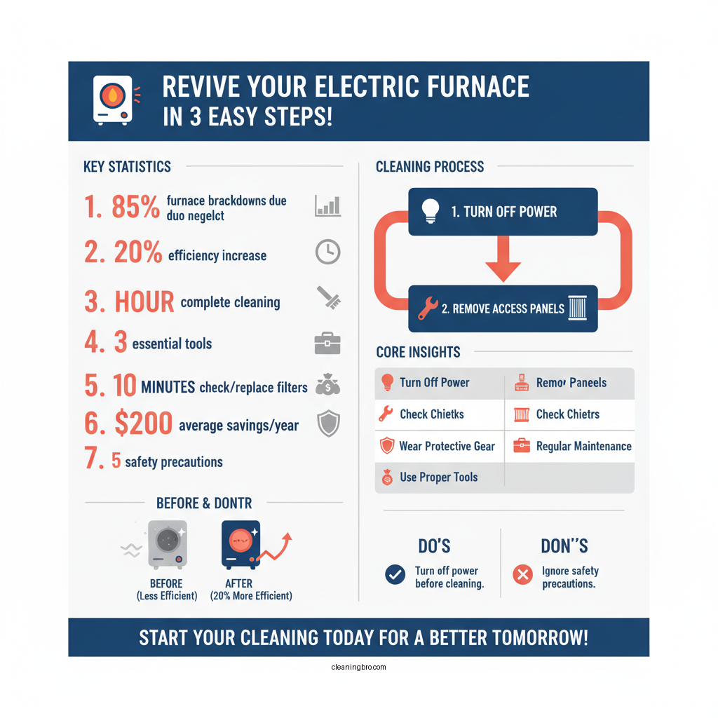 how to clean an electric furnace - Data Infographic and Statistics