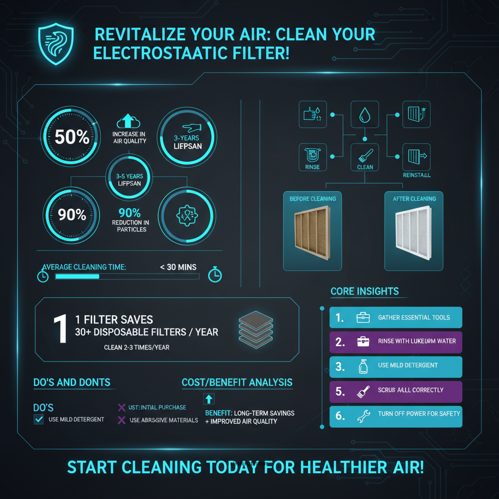 how to clean an electrostatic air filter - Data Infographic and Statistics