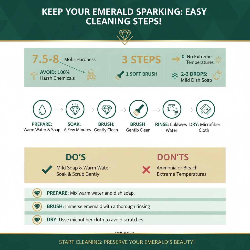 how to clean an emerald - Data Infographic and Statistics