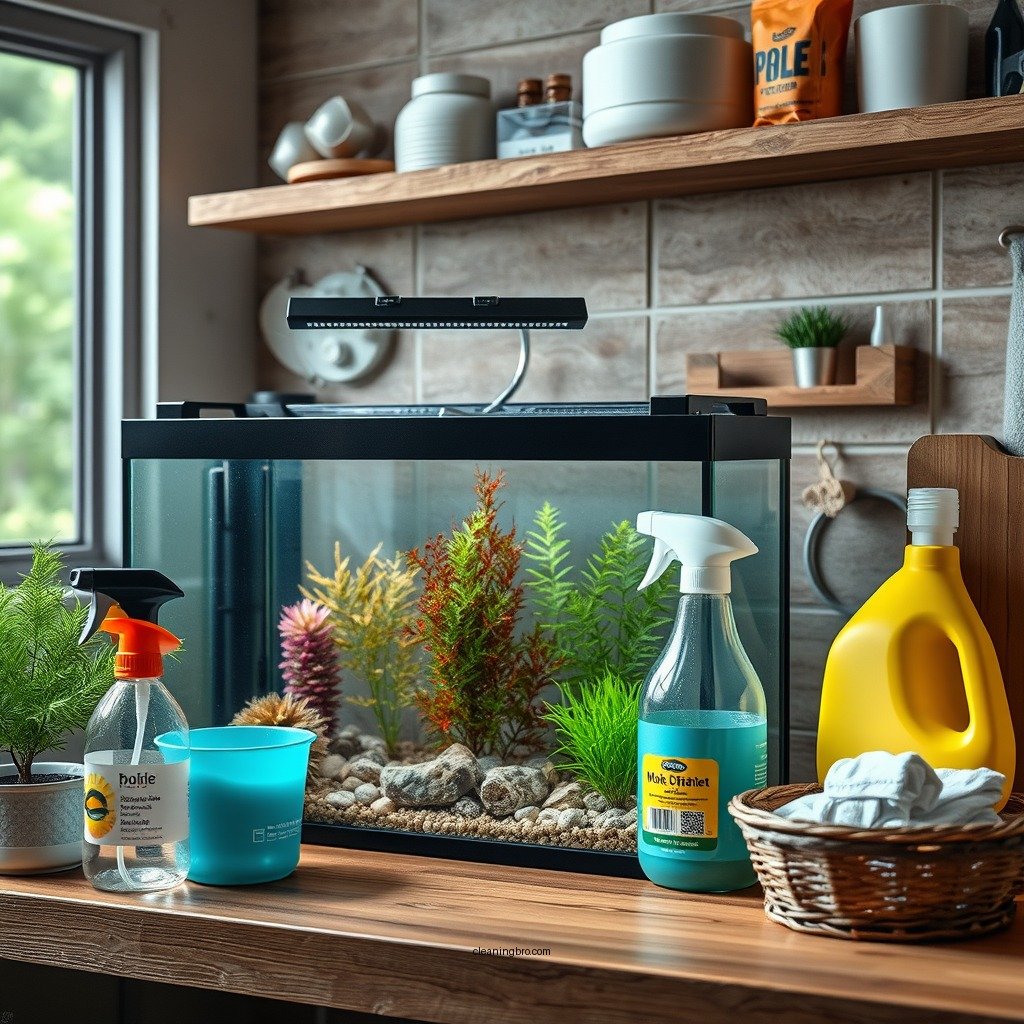 Gather Necessary Cleaning Supplies - how to clean an empty fish tank
