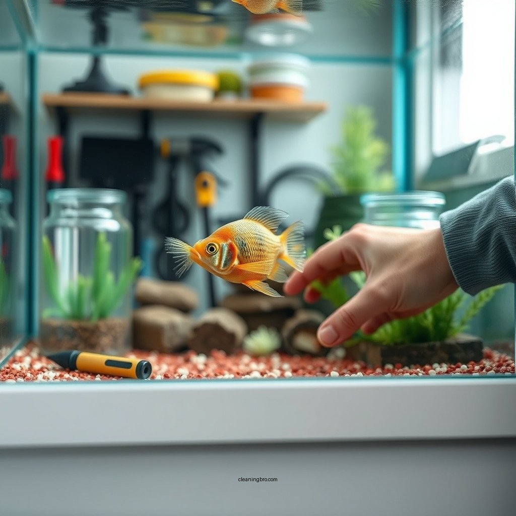 Remove All Decorations and Equipment - how to clean an empty fish tank