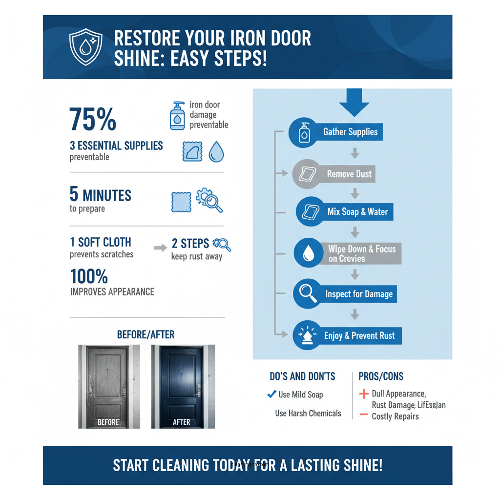 how to clean an iron door - Data Infographic and Statistics