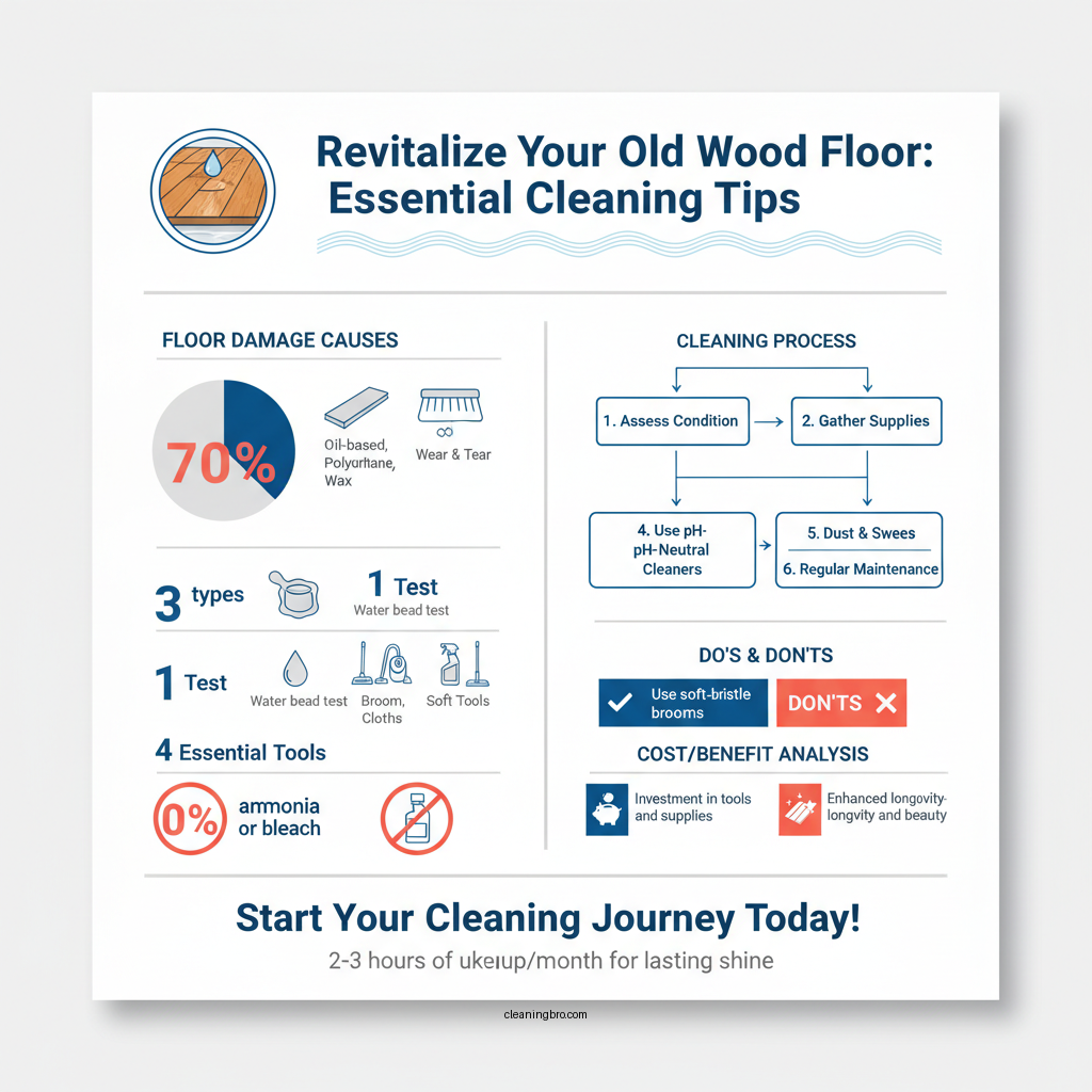 how to clean an old wood floor - Data Infographic and Statistics