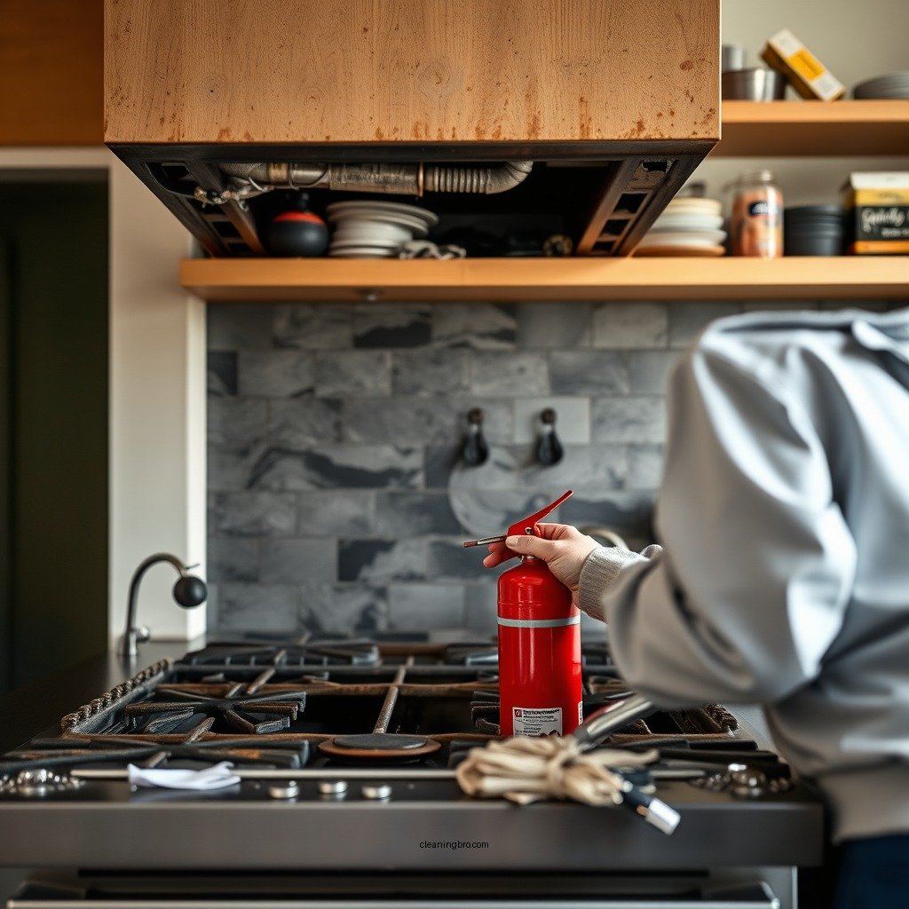 Assess the Damage - how to clean an oven after fire extinguisher