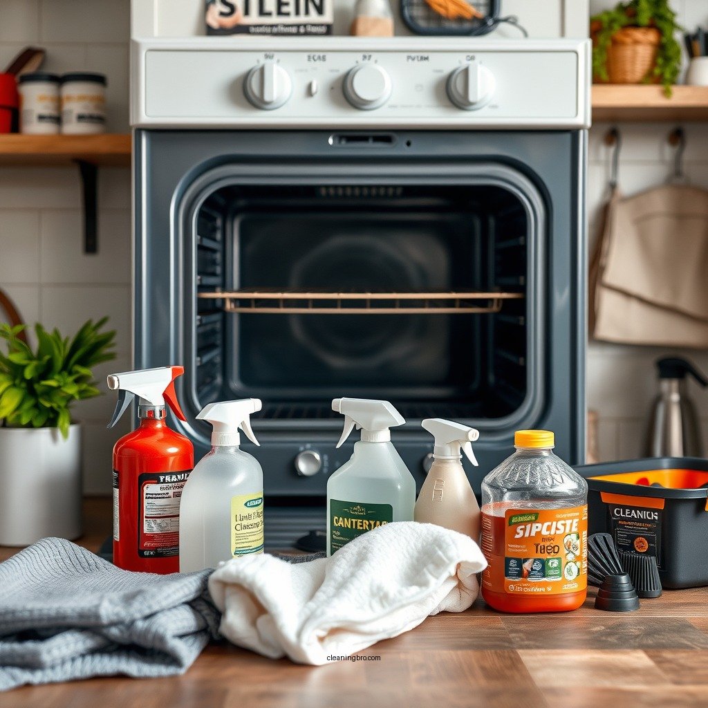 Gather Necessary Cleaning Supplies - how to clean an oven after fire extinguisher