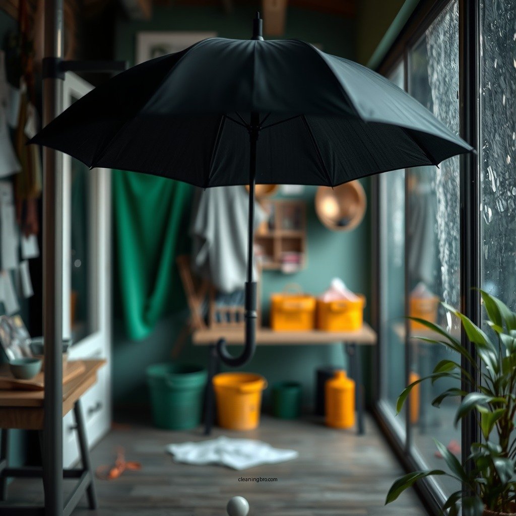 Preparing Your Cleaning Area - how to clean an umbrella